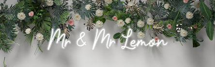 Custom text: Mr & Mr Lemon